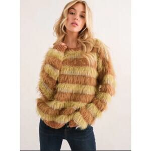 AndtheWhy Striped Sweater, size M/L, new with tags